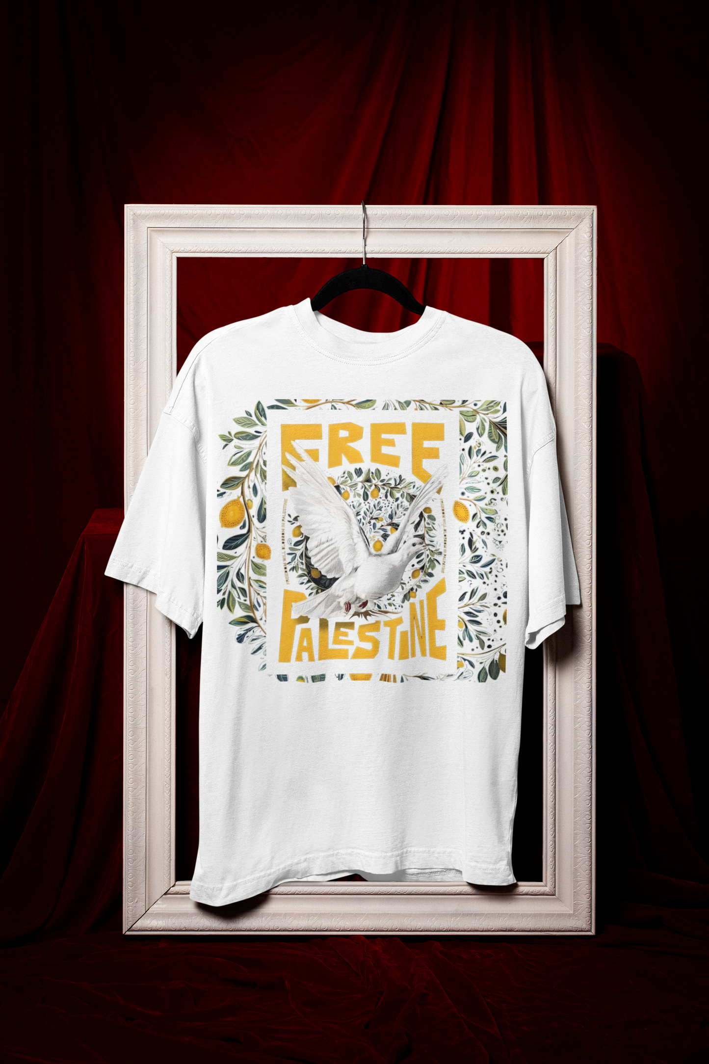 “Free Palestine” Peace Dove Tee – Hope & Humanity Edition (Black)