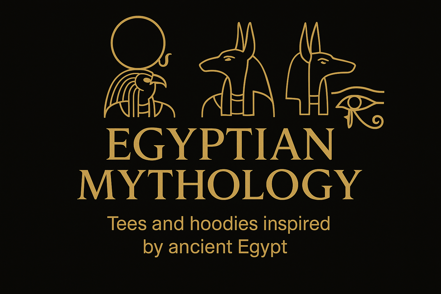 Egyptian Mythology streetwear collection by M23 featuring Ra, Anubis, and the Eye of Horus
