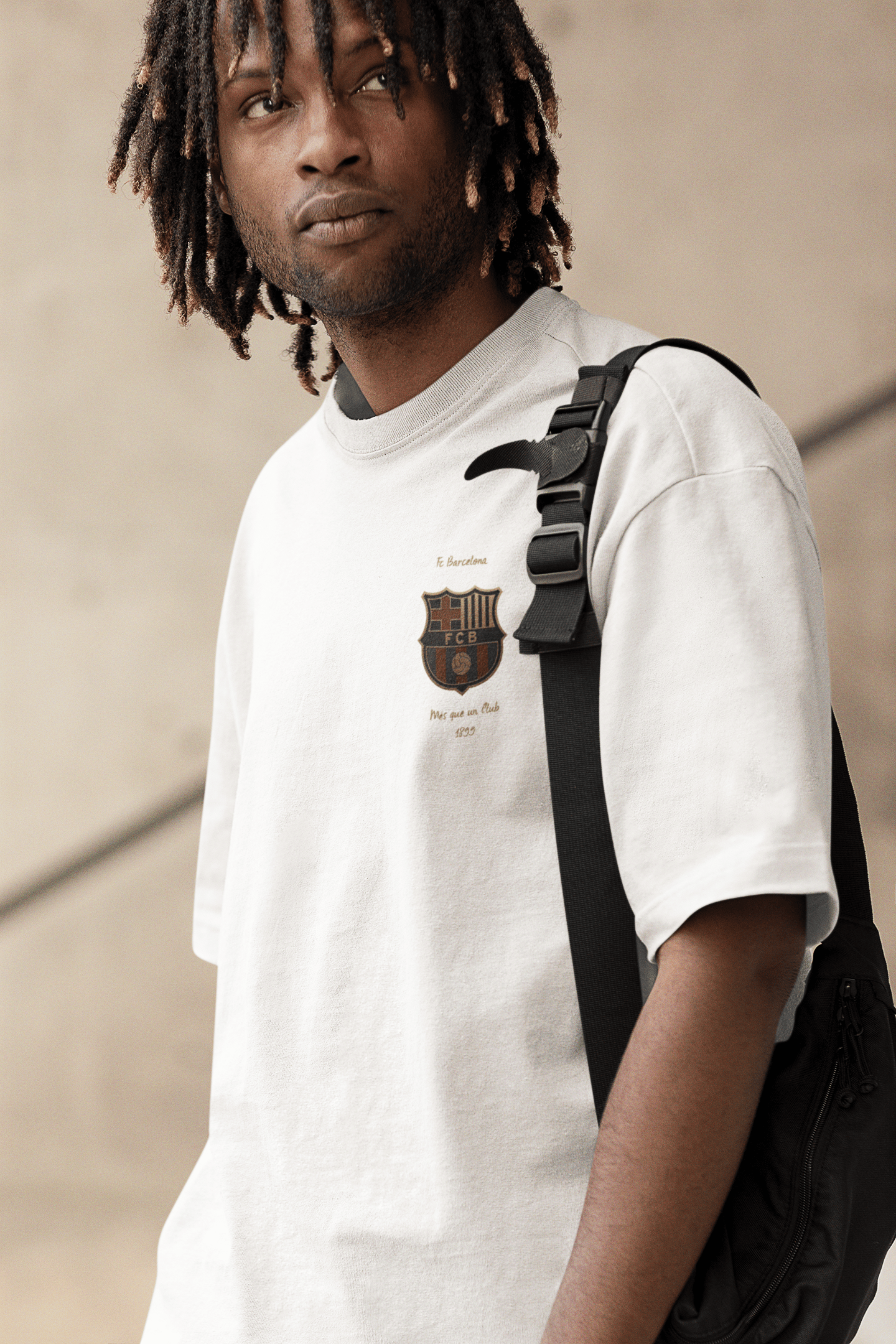 Vintage Football Crest Tee — Black & White | M23 Limited Edition